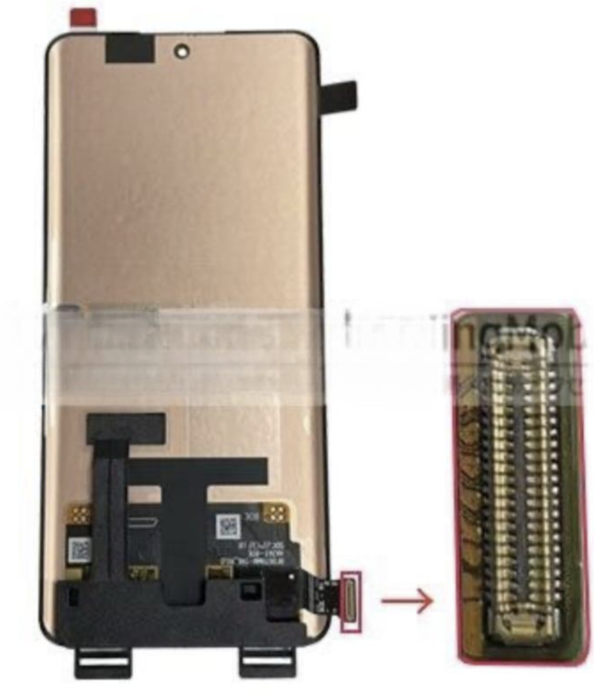 （取り寄せ品）OPPO Reno10 Pro 5G (CPH2541｜A302OP)  フロントパネル(日本版）黒