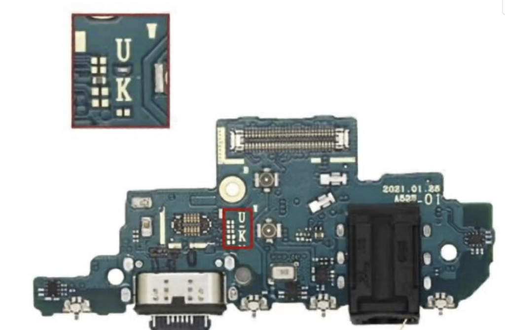 （取り寄せ品）Galaxy A52 4G｜5G(A525U｜A526U) 充電ポートボード (U)　US版