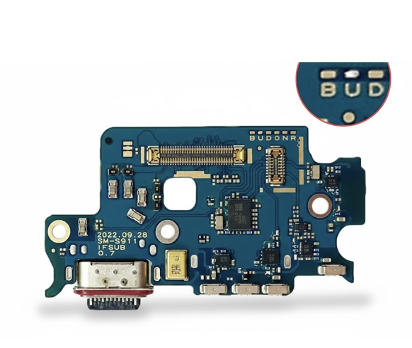 （取り寄せ品）Galaxy S23 (SM-S911U) 充電ポートボード (U)