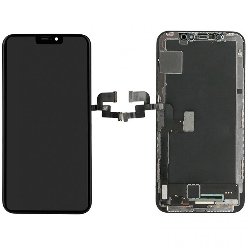 iPhone X フロントパネル 黒｜互換品（SoftOLED）