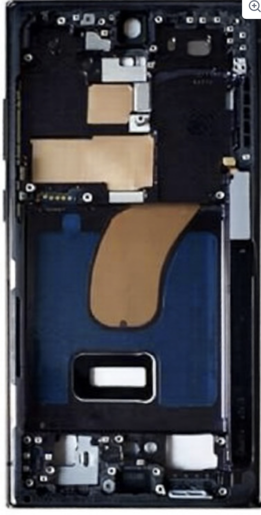 [X9503ﾐﾄﾞﾙﾌﾚｰﾑ] （取り寄せ品）Galaxy S23 Ultra ミドルフレーム サイドキー付き