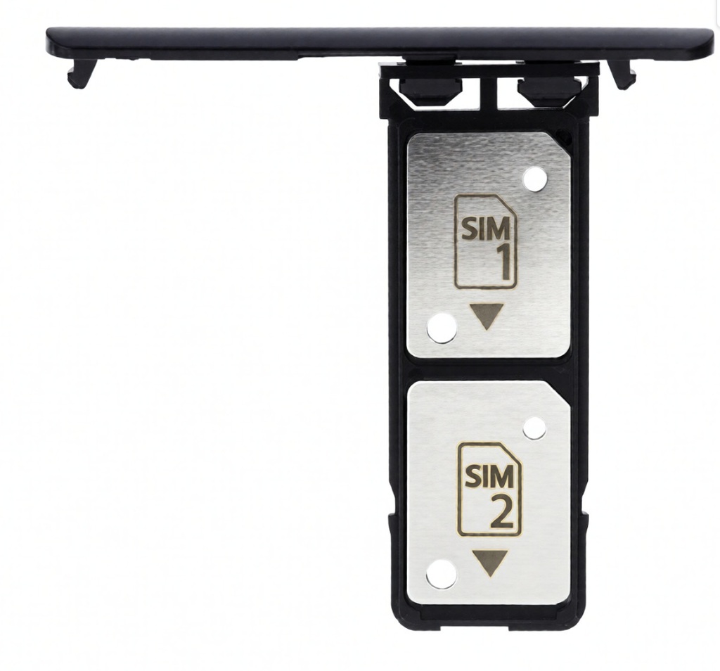 （取り寄せ品）Xperia 10 Plus SIMカードトレイ キャップ付き 黒 (デュアル版）