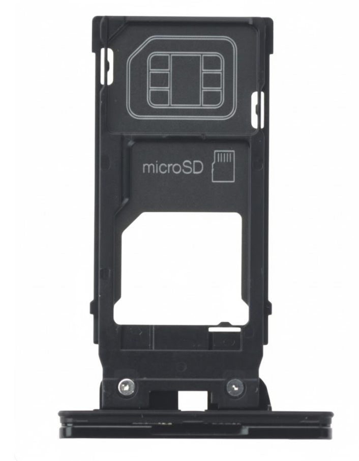 （取り寄せ品）Xperia XZ2 (H8216 SO-03K SOV37 702SO) キャップ＆カードトレイ 黒