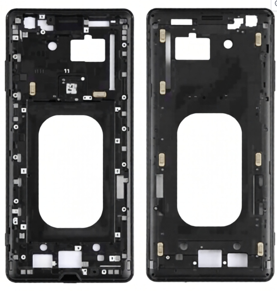 （取り寄せ品）Xperia XZ3 (H8416 SO-01L SOV39 801SO) ミドルフレーム ASSY 黒