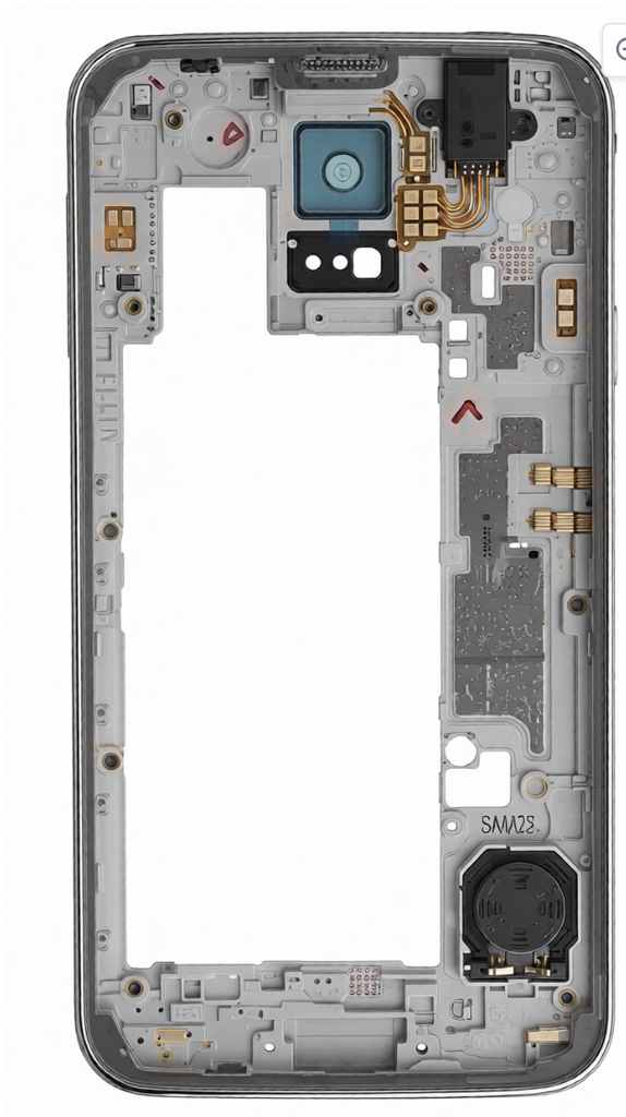 （取り寄せ品）Galaxy S5 (SC-04F) ミドルフレームASSY シルバー