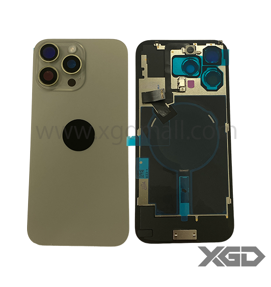 iPhone 16Pro Max バックガラス 互換品（レンズ＆MagSafe付き）ナチュラルチタニウム