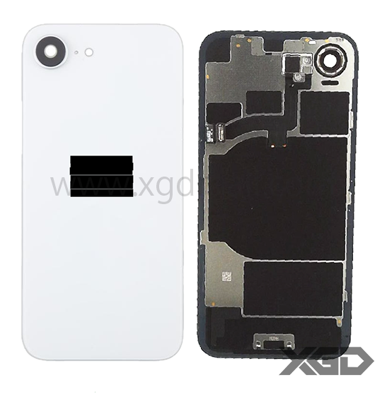 iPhone 16e  バックガラス 互換品（レンズ付き）白