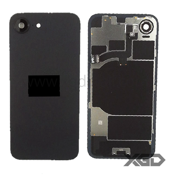 iPhone 16e  バックガラス 互換品（レンズ＆MagSafe付き）黒