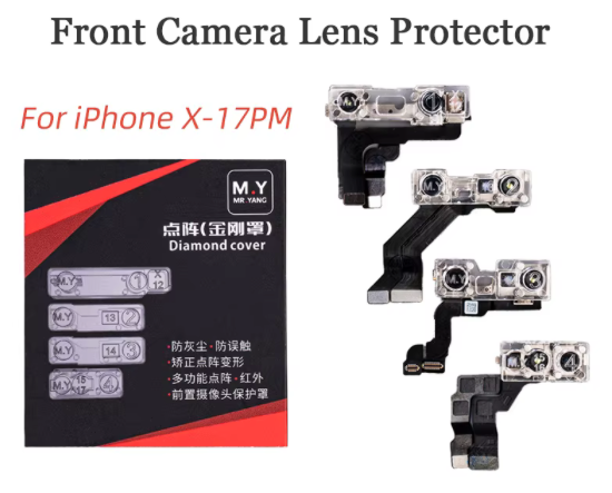 iPhone X-17 Pro Max フロントカメラ修理用防塵カバー 4点セット