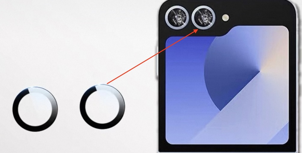 Galaxy Z Flip6 カメラレンズのみ 左右セット