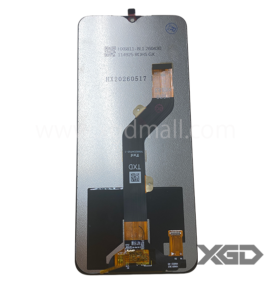 （取り寄せ品）Infinix Hot 11 X689F フロントパネル 黒
