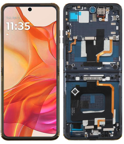 （取り寄せ品）Motorola Razr 50 Ultra フロントパネル 黒 枠付き