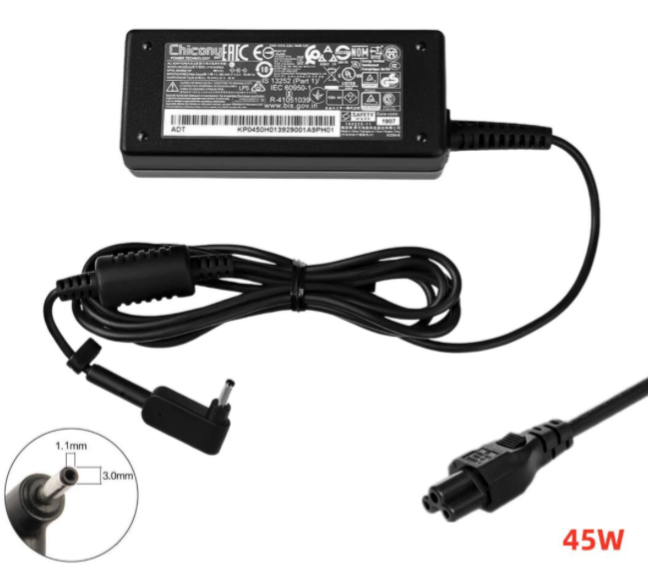 （取り寄せ品）Acer ACアダプター 45W 19V-2.37A DCプラグ：3.0×1.1mm対応