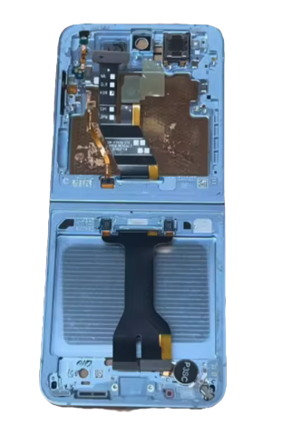 （取り寄せ品 ）Galaxy Z Flip6 フロントパネル フレーム付き ブルー ｜日本版&EU版