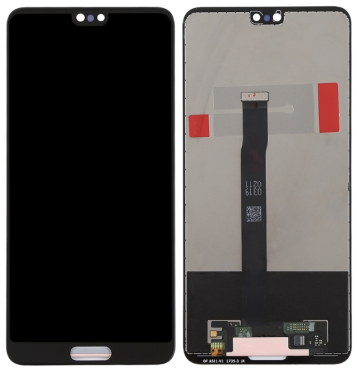 （取り寄せ品）HUAWEI P20 フロントパネル 黒｜再生品