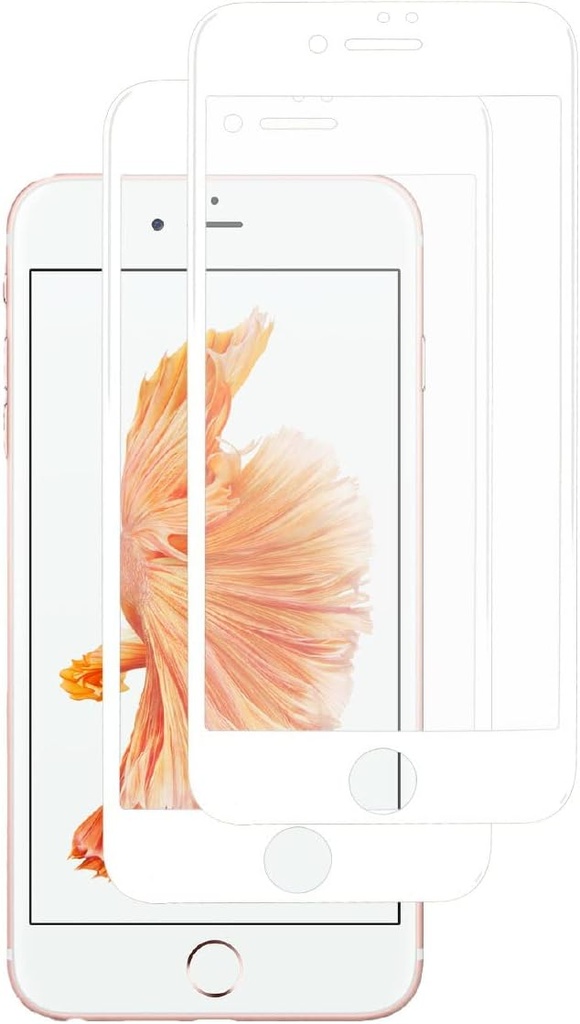 iPhone 6P/6SP ガラスフィルム ハード 白