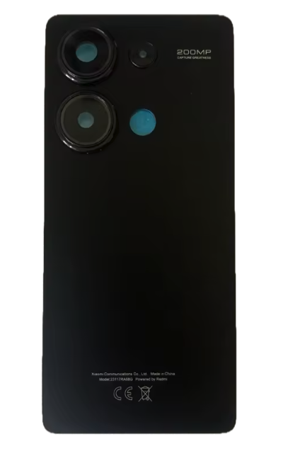 （取り寄せ品）Xiaomi Redmi Note 13 Pro 4G バックパネル 黒｜互換品