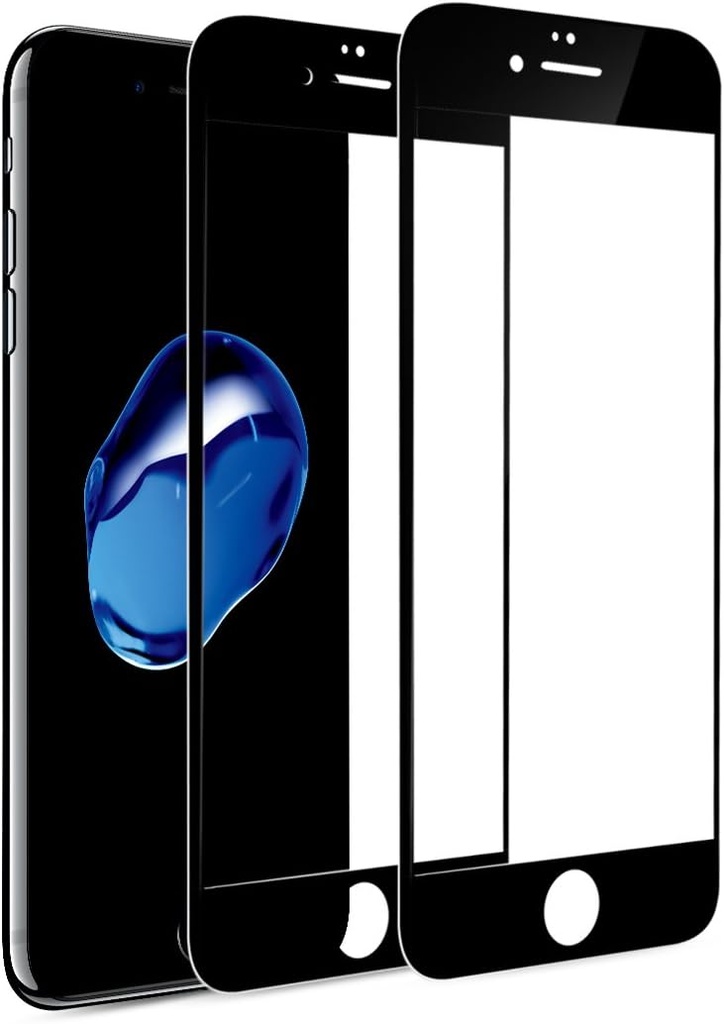 iPhone 6P｜6SP ガラスフィルム ハード 黒