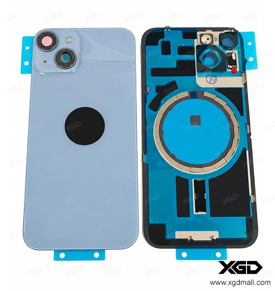 iPhone 14 バックガラス（充電コイルなし）｜互換品 ブルー