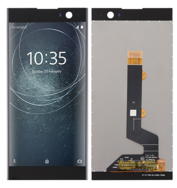 Xperia XA2 フロントパネル 黒｜再生品