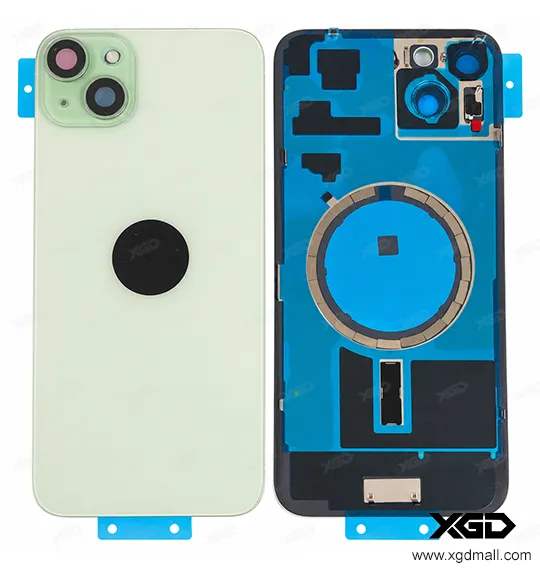 [G4200背面パネル｜バッテリーカバー｜バックカバー] iPhone 15 Plus バックガラス（充電コイルなし）｜互換品  グリーン