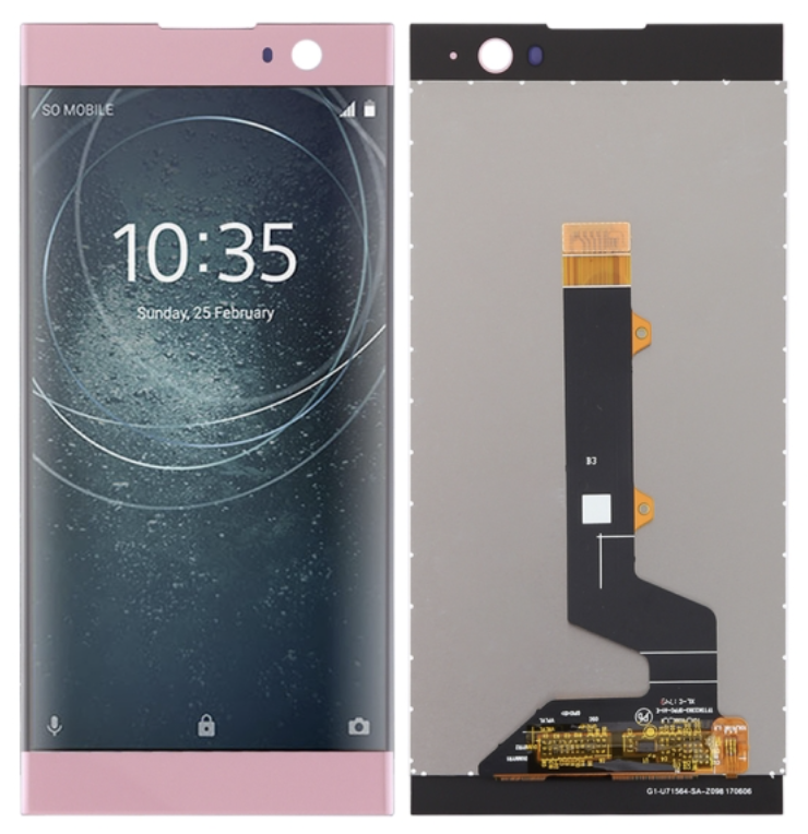[X3020液晶｜LCD] Xperia XA2 フロントパネル ピンク｜再生品