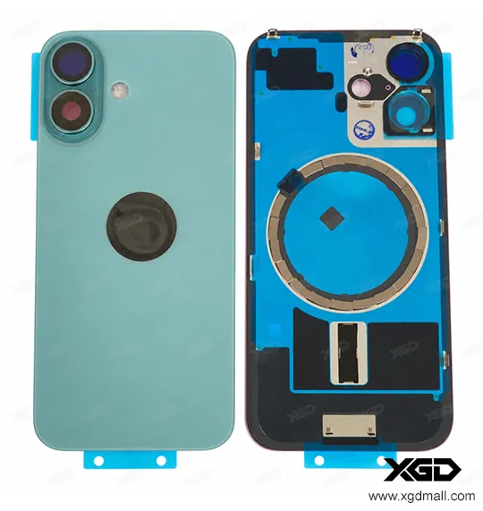 [G4206背面パネル｜バッテリーカバー｜バックカバー] iPhone 16 バックガラス（充電コイルなし）｜互換品 ティール