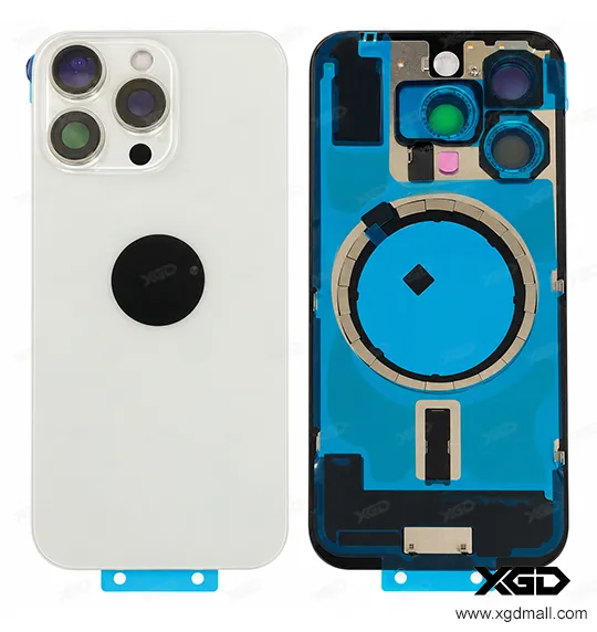 [G4207背面パネル｜バッテリーカバー｜バックカバー] iPhone 16Pro バックガラス（充電コイルなし）｜互換品 ホワイトチタニウム