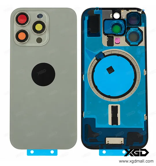 [G4210背面パネル｜バッテリーカバー｜バックカバー] iPhone 16Pro バックガラス（充電コイルなし）｜互換品 ナチュラルチタニウム