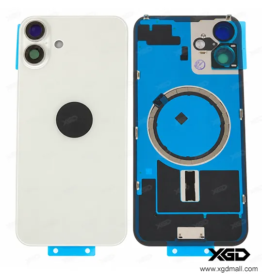 [G4215背面パネル｜バッテリーカバー｜バックカバー] iPhone 16 Plus バックガラス（充電コイルなし）｜互換品 ホワイト