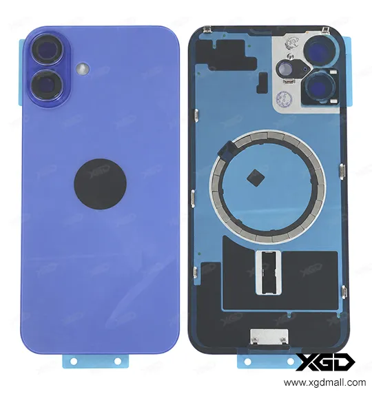 [G4218背面パネル｜バッテリーカバー｜バックカバー] iPhone 16 Plus バックガラス（充電コイルなし）｜互換品 ウルトラマリン