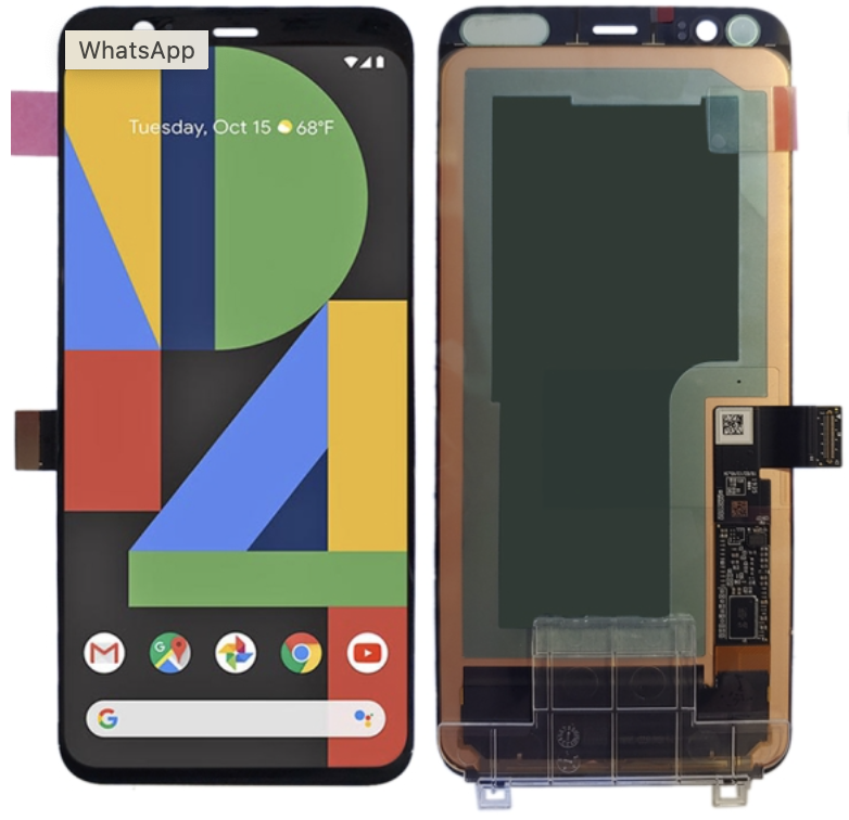 [X3483液晶｜LCD] （取り寄せ品）Google Pixel 4 フロントパネル 黒 ｜OLED再生品