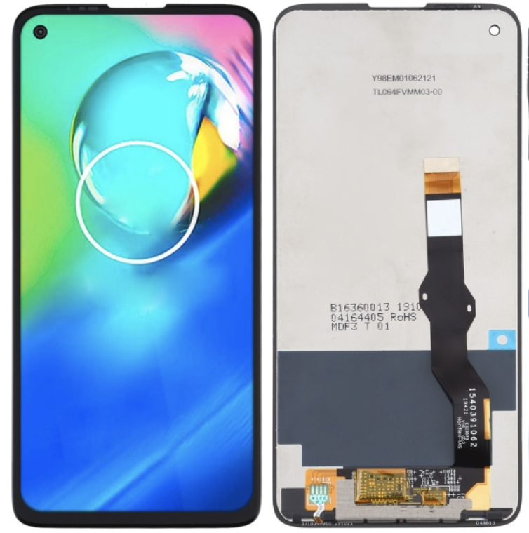 （取り寄せ品）Motorola Moto G8 Power フロントパネル 黒｜再生品