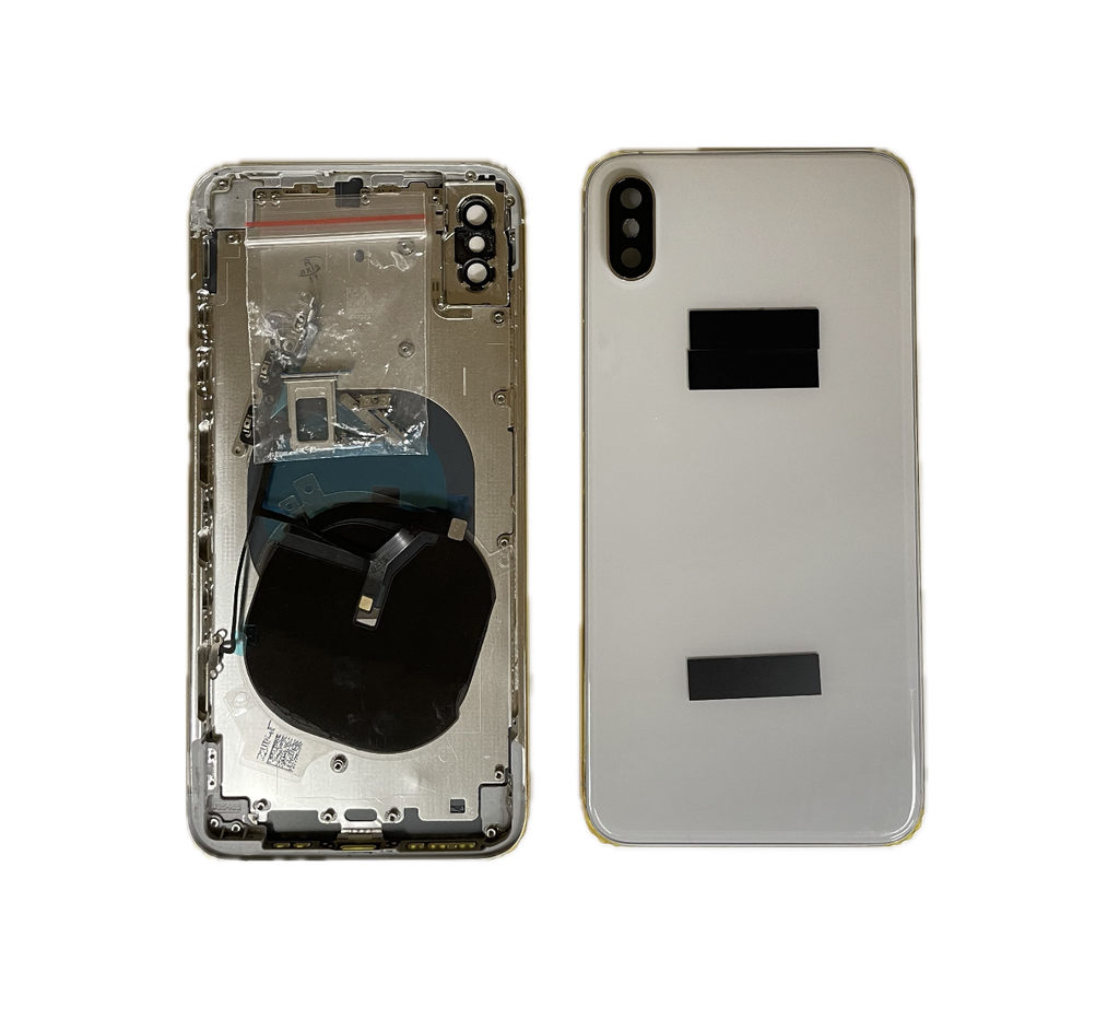 （取り寄せ品）iPhone XS MAX バックガラス（フレーム一体型） 互換品 白