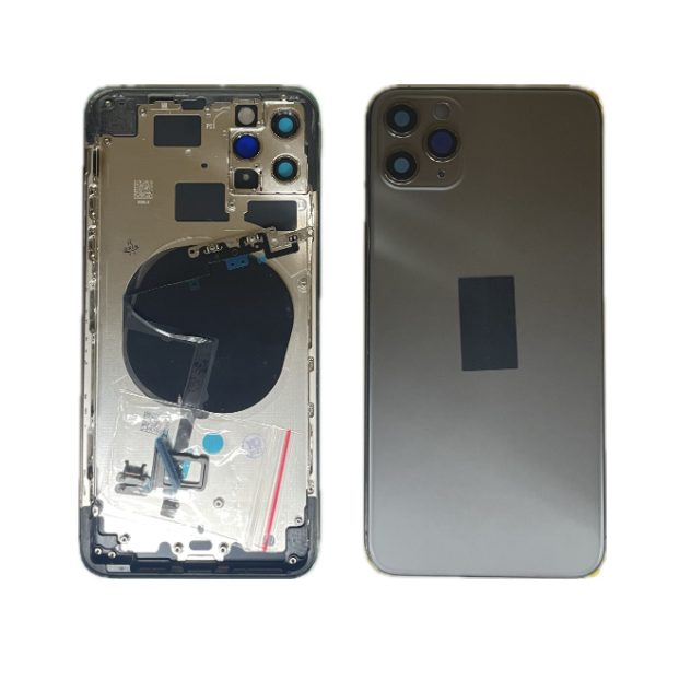 iPhone 11 Pro Max バックガラス(フレーム一体型) 互換品 黒