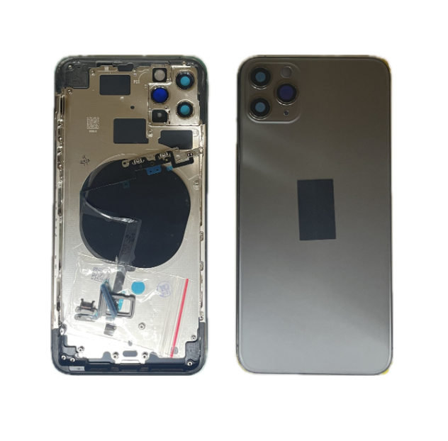 iPhone 11 Pro Max バックガラス（フレーム一体型） 互換品 黒