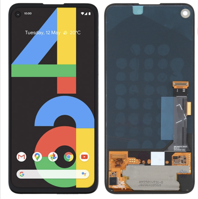 [X3485液晶｜LCD] Google Pixel 4a 4G フロントパネル 黒 ｜OLED再生品