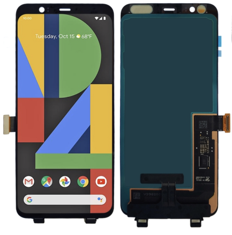 （取り寄せ品）Google Pixel 4 XL フロントパネル 黒 ｜OLED再生品