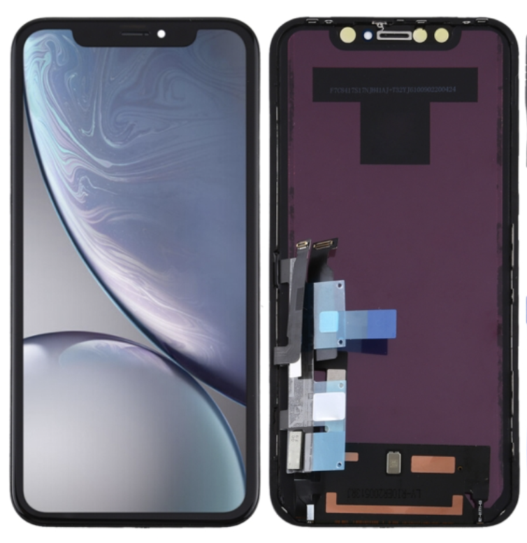 iPhone XR フロントパネル 黒｜互換品 (廉価版LCD) HD