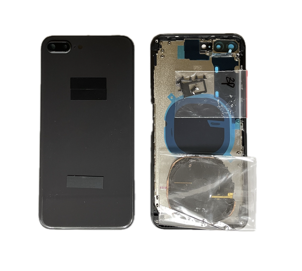 iPhone 8P バックガラス(フレーム一体型) 互換品 黒