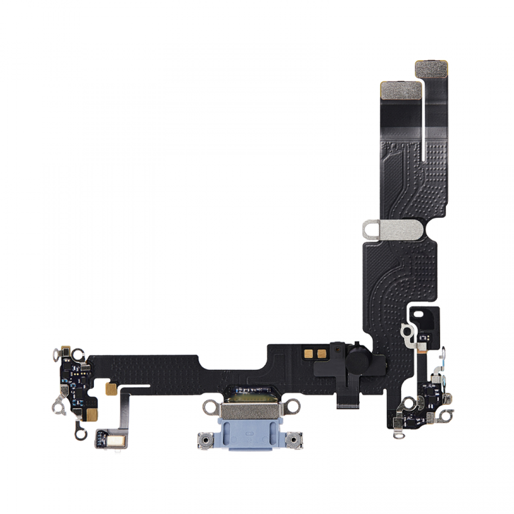 [X2391ライトニングコネクター｜充電ポート] iPhone 14Plus ドックコネクター 青  取り外し品