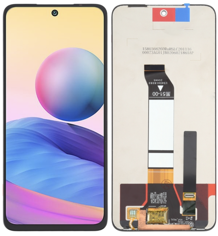 Xiaomi Redmi Note 10 5G｜Poco M3 Pro 5G フロントパネル 黒 ｜純正組立品