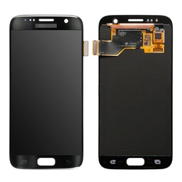 [X3192液晶/LCD] （販促品）Galaxy S7edge フロントパネル 黒
