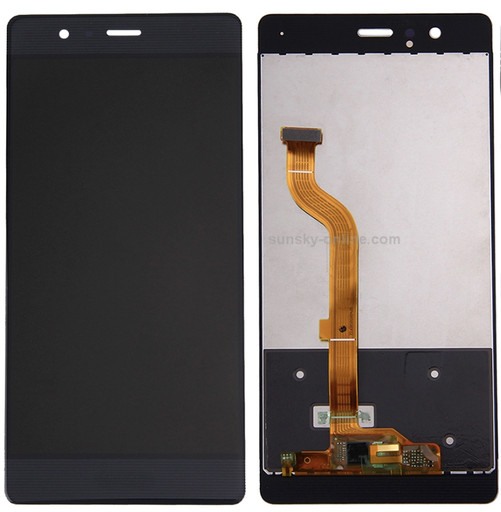 [X3399液晶｜LCD] HUAWEI P9 フロントパネル 黒｜再生品