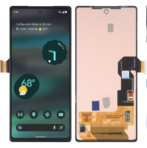 [X3489液晶｜LCD] Google Pixel 6a フロントパネル 黒 ｜OLED再生品