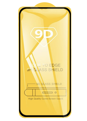 [X2268保護フィルム] iPhone 15 Plus ガラスフィルム (9D) 黒