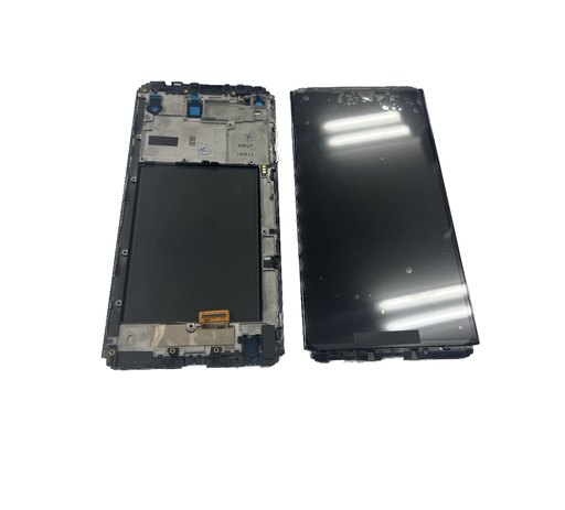 [X3944液晶｜LCD] LG V20 フロントパネル 黒 枠付き｜再生品