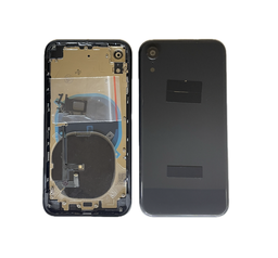 [X4100背面ガラス] iPhone XR バックガラス(フレーム一体型) 互換品 黒