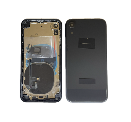 [X4100背面ガラス] iPhone XR バックガラス（フレーム一体型） 互換品 黒
