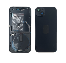 [X4126背面ガラス] iPhone 14 Plus バックガラス(フレーム一体型) 互換品 黒